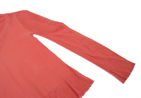 イッセイミヤケ フェットISSEY MIYAKE FETE A-POC INSIDE カッティングメッシュカットソー ピンク2 K-93830_007