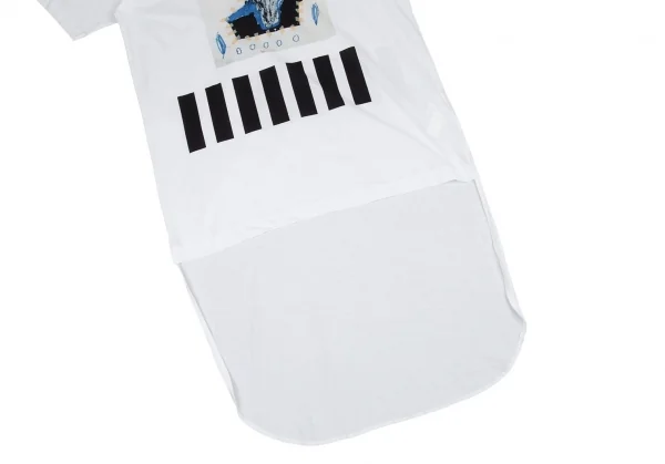 コムデギャルソン シャツ×バスキアCOMME des GARCONS SHIRT Jean-Michel Basquiat グラフィックプリントバックロングTシャツ 白X K-93842_007