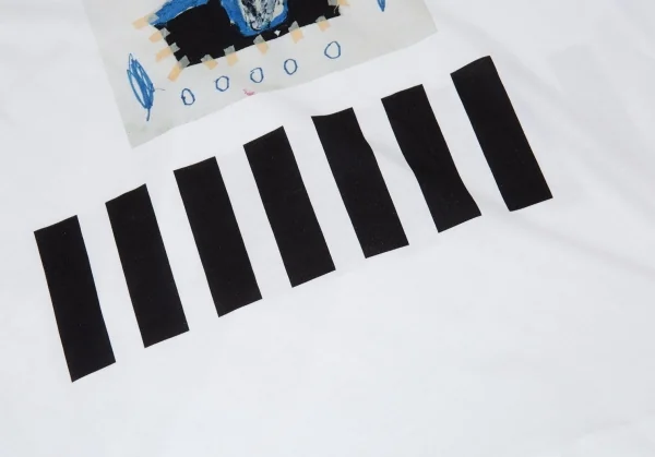 コムデギャルソン シャツ×バスキアCOMME des GARCONS SHIRT Jean-Michel Basquiat グラフィックプリントバックロングTシャツ 白X K-93842_008