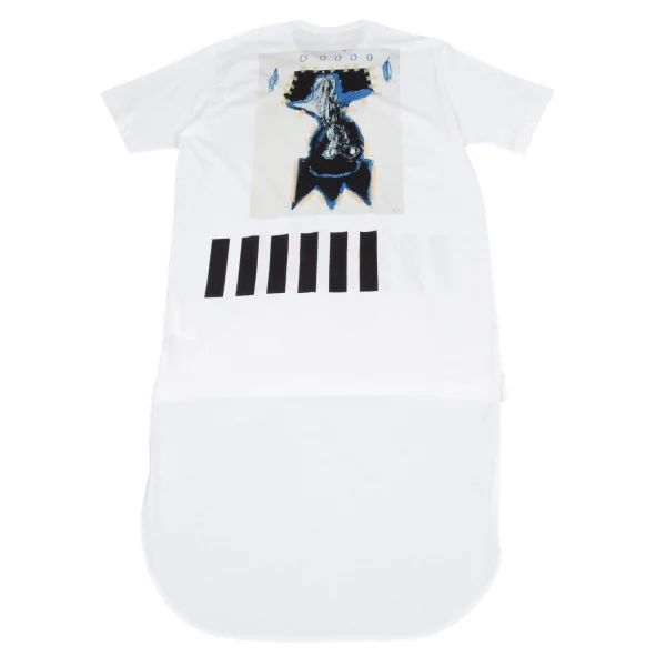 コムデギャルソン シャツ×バスキアCOMME des GARCONS SHIRT Jean-Michel Basquiat グラフィックプリントバックロングTシャツ 白X K-93842_010