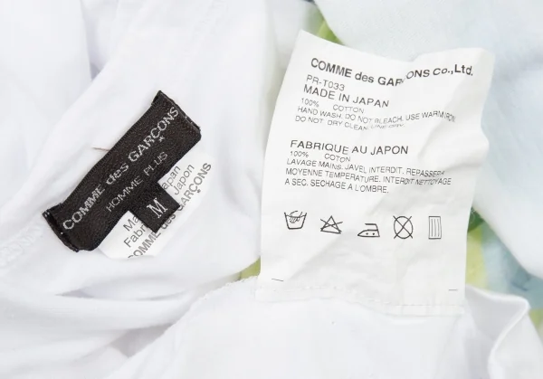 コムデギャルソン オムプリュスCOMME des GARCONS HOMME PLUS フラワープリントTシャツ 白M K-93849_012