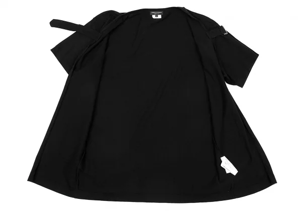 コムデギャルソン オムプリュスCOMME des GARCONS HOMME PLUS フロントベルトTシャツ 黒L K-93907_006