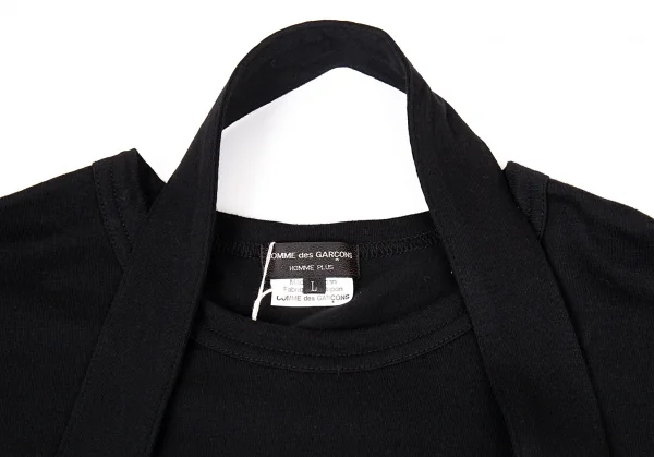 コムデギャルソン オムプリュスCOMME des GARCONS HOMME PLUS ベルトサスペンダーデザインTシャツ 黒L K-93908_004