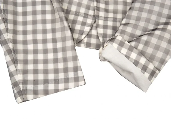 トリココムデギャルソンtricot COMME des GARCONSブロックチェックシースルーオーバーレイジャケット オフ グレーM K-93942_007