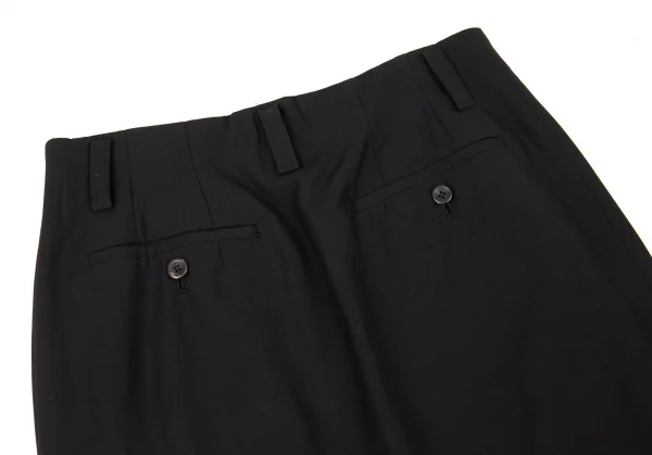 イッセイミヤケISSEY MIYAKE ウールトロフロントスリットスカート 黒L K-93975_011