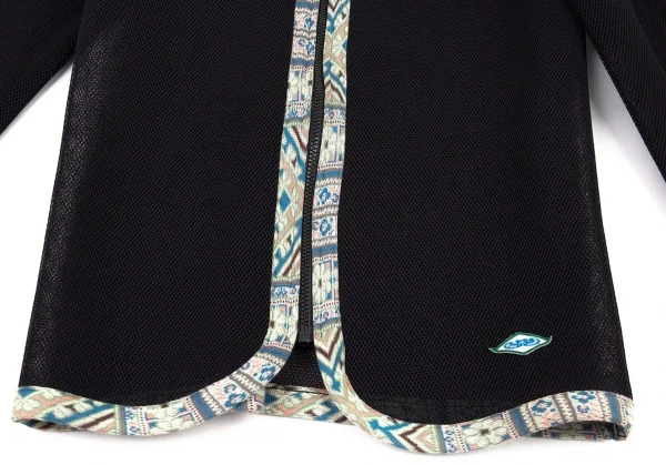 ズッカzucca チロリアンテープ切替メッシュブルゾン 黒M K-94023_007