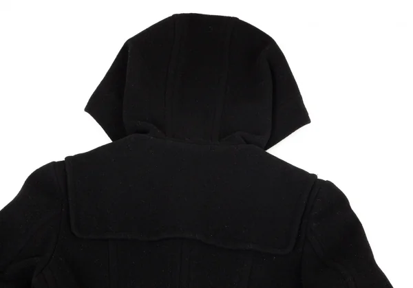 コムコム コムデギャルソンCOMME des GARCONS ウールタックフレアダッフルコート 黒S K-94049_014