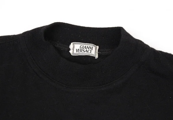 ジャンニヴェルサーチGIANNI VERSACE ウールハイネックニットソー 黒46 K-94067_003
