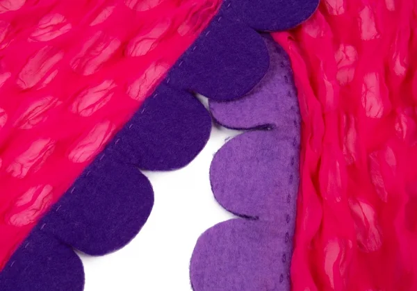 ISSEY MIYAKE FETE Felt Dot See-through Stole K-94112_005