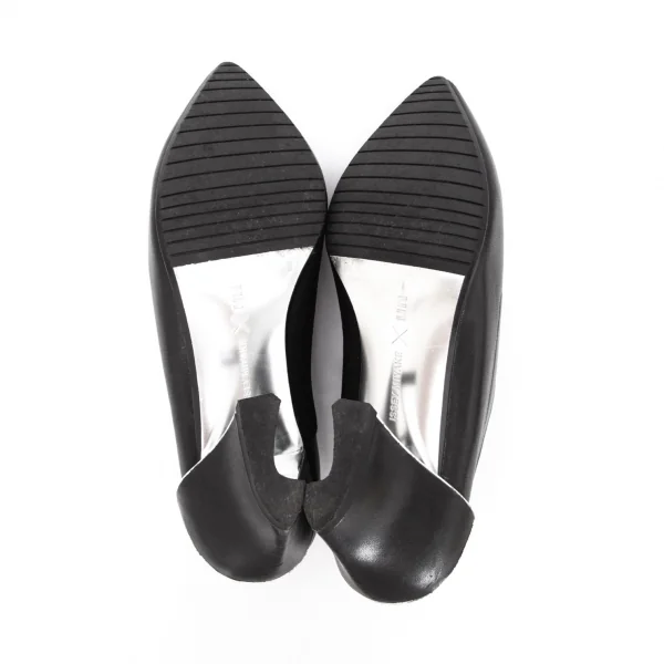 イッセイミヤケ×ユナイテッドヌードISSEY MIYAKE×UN メタルヒールレザーシューズ 黒37(23.5) K-94121_014