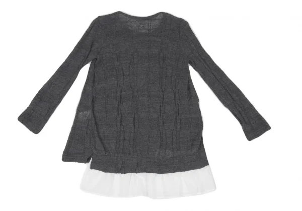 Y's Hem Switching Long Knit Sweater K-94159_008