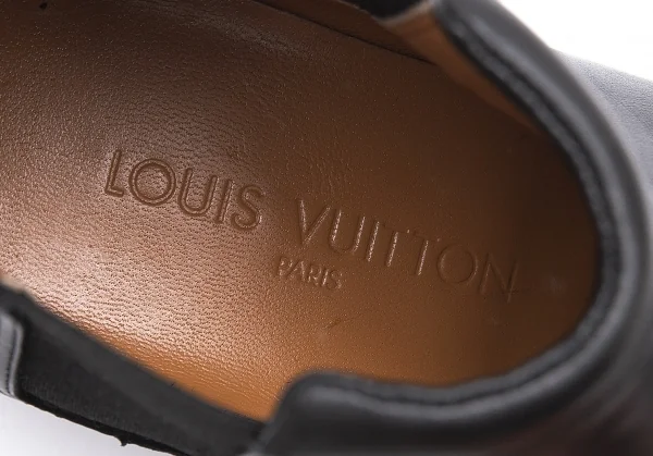 ルイヴィトンLouis Vuitton スクエアトゥサイドゴアチャッカーブーツ 黒6(25位) K-94203_014