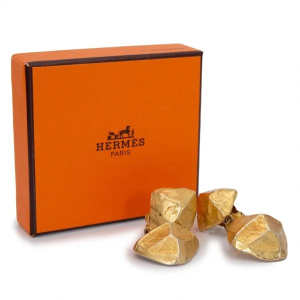 エルメスHERMES 燻しイヤリング