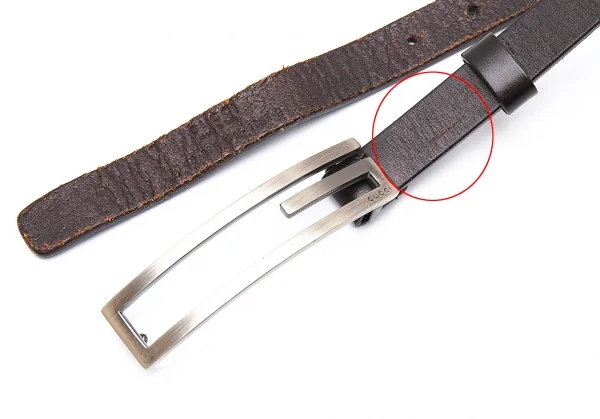 グッチGUCCI Gバックルナローレザーベルト 茶 K-94218_003