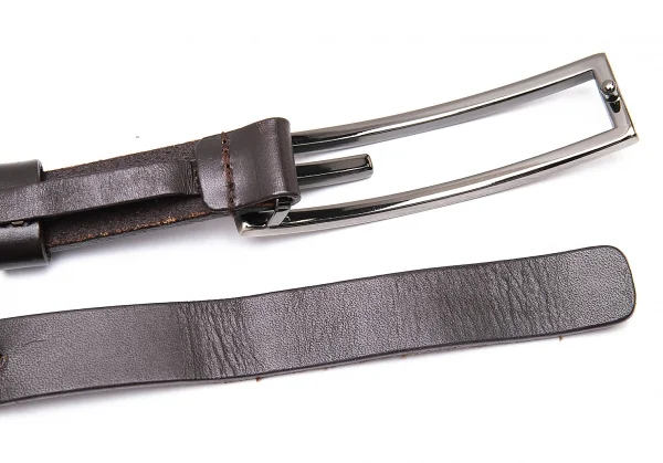 グッチGUCCI Gバックルナローレザーベルト 茶 K-94218_009