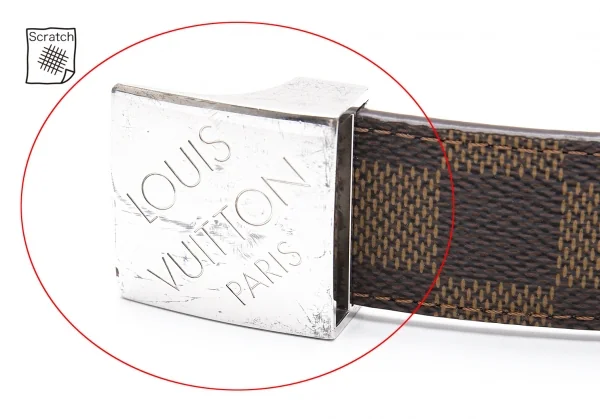 ルイヴィトンLouis Vuitton ダミエ エベヌ サンチュール ベルト 茶85 K-94221_004