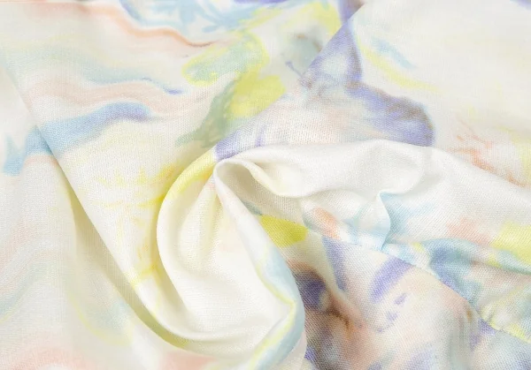 イッセイミヤケISSEY MIYAKE マーブルプリントカシュクールデザインジャケット 白マルチ2 K-94268_017