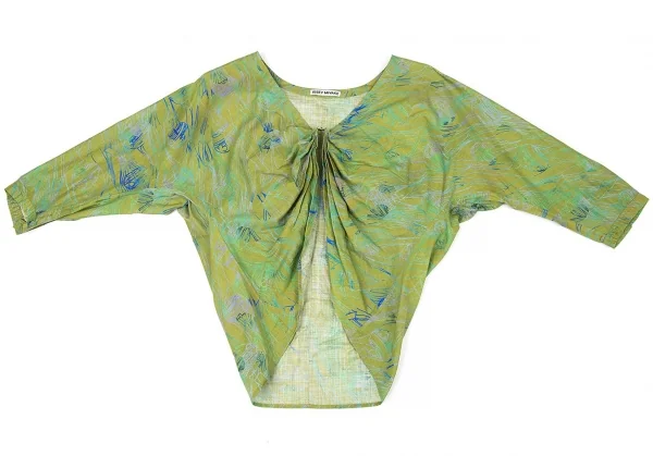 イッセイミヤケISSEY MIYAKE プリントプリーツデザインシャツ