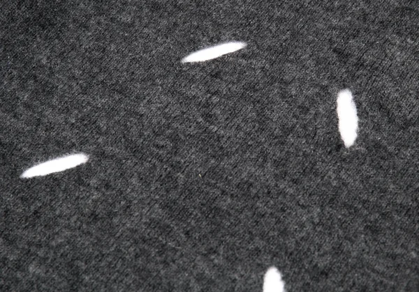 イッセイミヤケ ハートISSEY MIYAKE HaaT ウールカットデザインホルターネックエプロンニットワンピース グレー2 K-94283_004