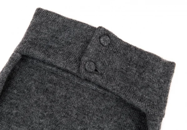 イッセイミヤケ ハートISSEY MIYAKE HaaT ウールカットデザインホルターネックエプロンニットワンピース グレー2 K-94283_008