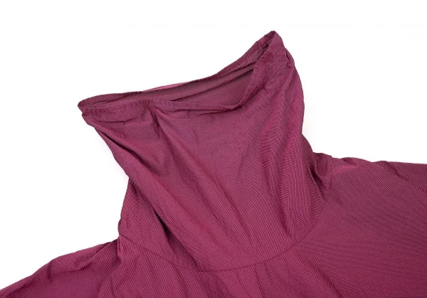 イッセイミヤケISSEY MIYAKE ポリウエスト絞りハイネック半袖ワンピース ピンク2 K-94322_005