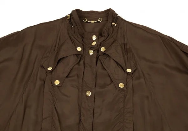 グッチGUCCI ミリタリーデザインドルマンジャケット 茶S K-94380_003