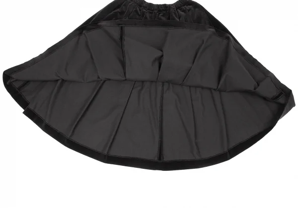 コムコム コムデギャルソンCOMME des GARCONS ベロアプリーツスカート 黒S K-94389_007