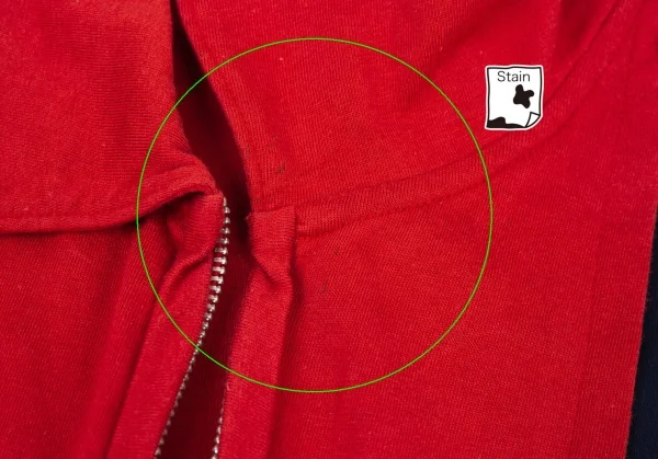 COMME des GARCONS HOMME PLUS Striped Switching Half Zip Top K-94459_004