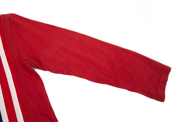 COMME des GARCONS HOMME PLUS Striped Switching Half Zip Top K-94459_007