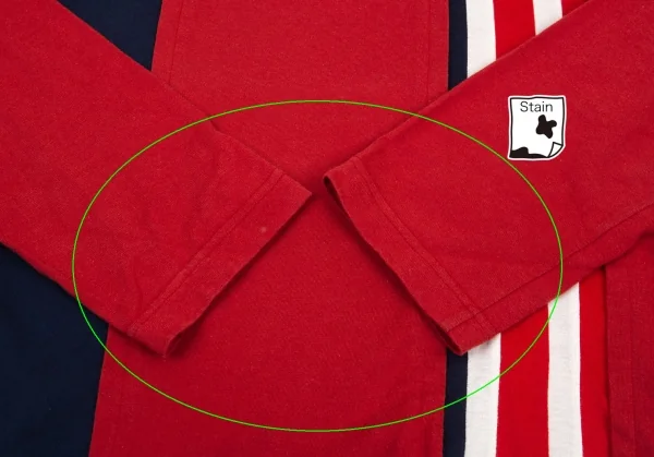 COMME des GARCONS HOMME PLUS Striped Switching Half Zip Top K-94459_008