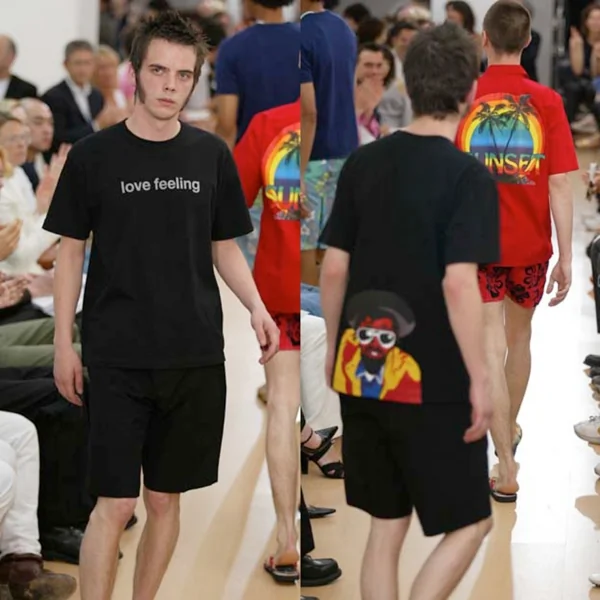 ジュンヤワタナベマン コムデギャルソンJUNYA WATANABE MAN COMME des GARCONSメッセージプリントレゲェTシャツ 赤M K-94469_003