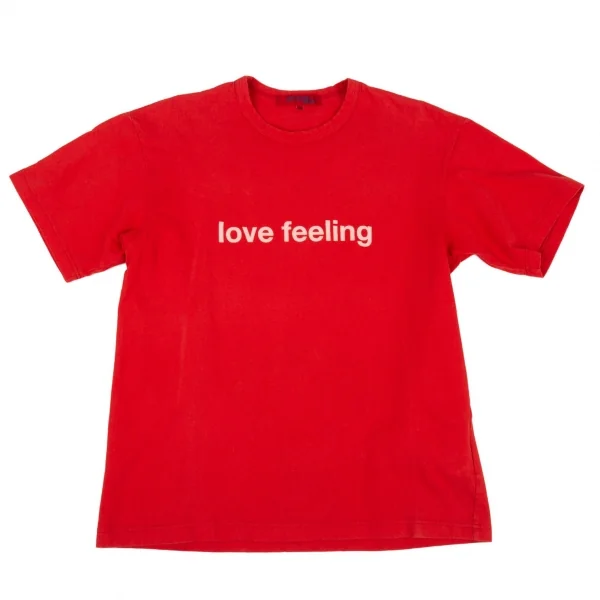 ジュンヤワタナベマン コムデギャルソンJUNYA WATANABE MAN COMME des GARCONSメッセージプリントレゲェTシャツ 赤M K-94469_004