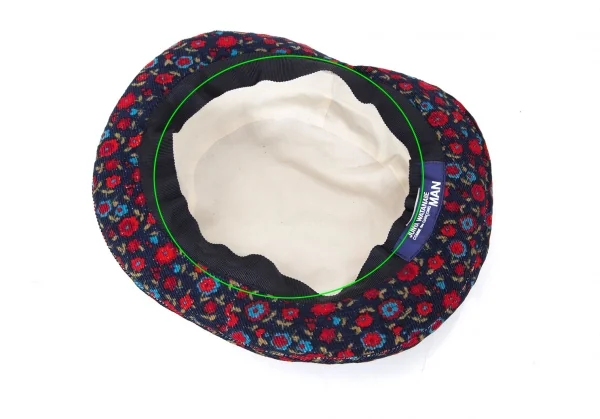 ジュンヤワタナベマン コムデギャルソンJUNYA WATANABE MAN COMME des GARCONS 小花プリントコーデュロイハット 青赤 K-94479_008