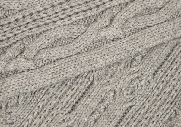 ラルフローレンRalph Lauren コットンウールケーブルニットマフラー グレー K-94634_005