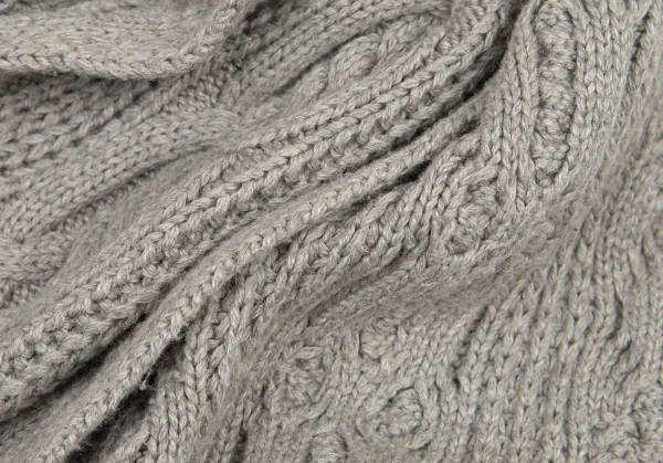 ラルフローレンRalph Lauren コットンウールケーブルニットマフラー グレー K-94634_007