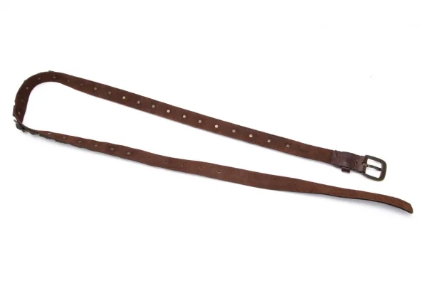 レキップ ヨシエイナバL'EQUIPE YOSHIE INABA メタルプレートナローレザーベルト 茶M K-94636_006