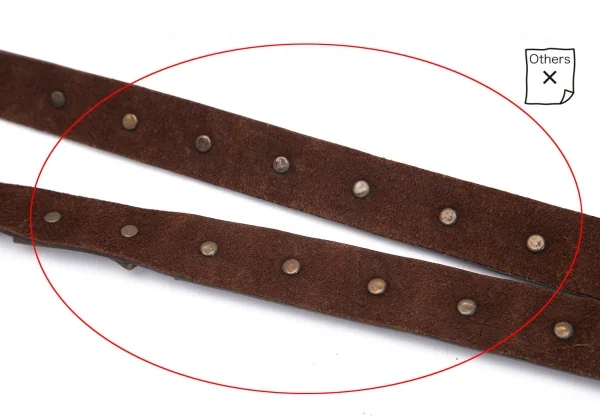 レキップ ヨシエイナバL'EQUIPE YOSHIE INABA メタルプレートナローレザーベルト 茶M K-94636_007