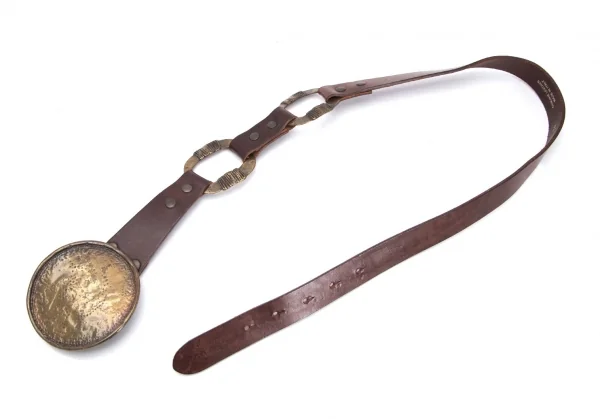 レキップ ヨシエイナバL'EQUIPE YOSHIE INABA ラウンドバックルメタルリングレザーベルト 茶M74 K-94637_002