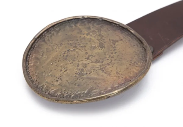 レキップ ヨシエイナバL'EQUIPE YOSHIE INABA ラウンドバックルメタルリングレザーベルト 茶M74 K-94637_004