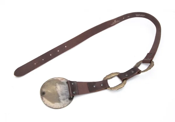 レキップ ヨシエイナバL'EQUIPE YOSHIE INABA ラウンドバックルメタルリングレザーベルト 茶M74 K-94637_006