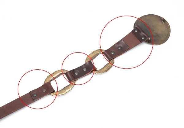 レキップ ヨシエイナバL'EQUIPE YOSHIE INABA ラウンドバックルメタルリングレザーベルト 茶M74 K-94637_008