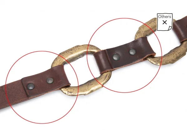 レキップ ヨシエイナバL'EQUIPE YOSHIE INABA ラウンドバックルメタルリングレザーベルト 茶M74 K-94637_009