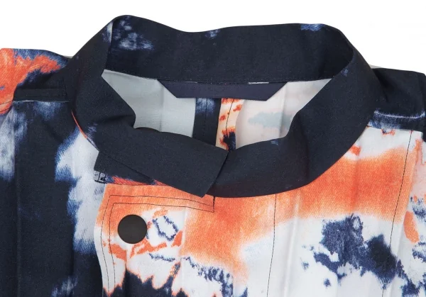 オムプリッセ イッセイ ミヤケHOMME PLISSE ISSEY MIYAKE ブリーチプリントプリーツジップアップブルゾン 紺他1 K-94644_004