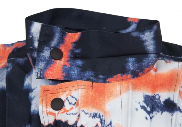 オムプリッセ イッセイ ミヤケHOMME PLISSE ISSEY MIYAKE ブリーチプリントプリーツジップアップブルゾン 紺他1 K-94644_005