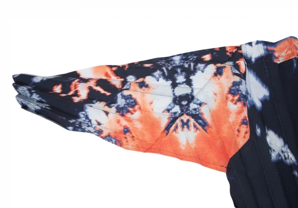 オムプリッセ イッセイ ミヤケHOMME PLISSE ISSEY MIYAKE ブリーチプリントプリーツジップアップブルゾン 紺他1 K-94644_007