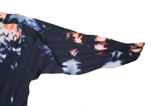 オムプリッセ イッセイ ミヤケHOMME PLISSE ISSEY MIYAKE ブリーチプリントプリーツジップアップブルゾン 紺他1 K-94644_008