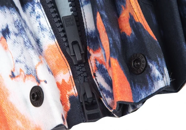 オムプリッセ イッセイ ミヤケHOMME PLISSE ISSEY MIYAKE ブリーチプリントプリーツジップアップブルゾン 紺他1 K-94644_013