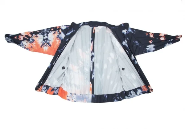 オムプリッセ イッセイ ミヤケHOMME PLISSE ISSEY MIYAKE ブリーチプリントプリーツジップアップブルゾン 紺他1 K-94644_014