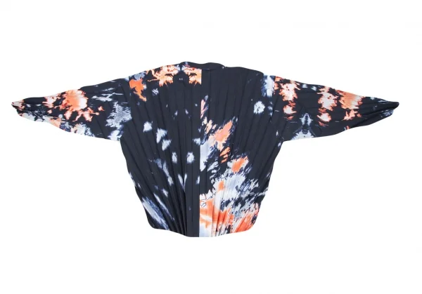 オムプリッセ イッセイ ミヤケHOMME PLISSE ISSEY MIYAKE ブリーチプリントプリーツジップアップブルゾン 紺他1 K-94644_015