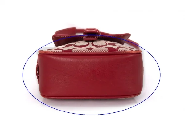 コーチCOACH シグネチャー柄フラップショルダーバッグ オフ赤 K-94648_009